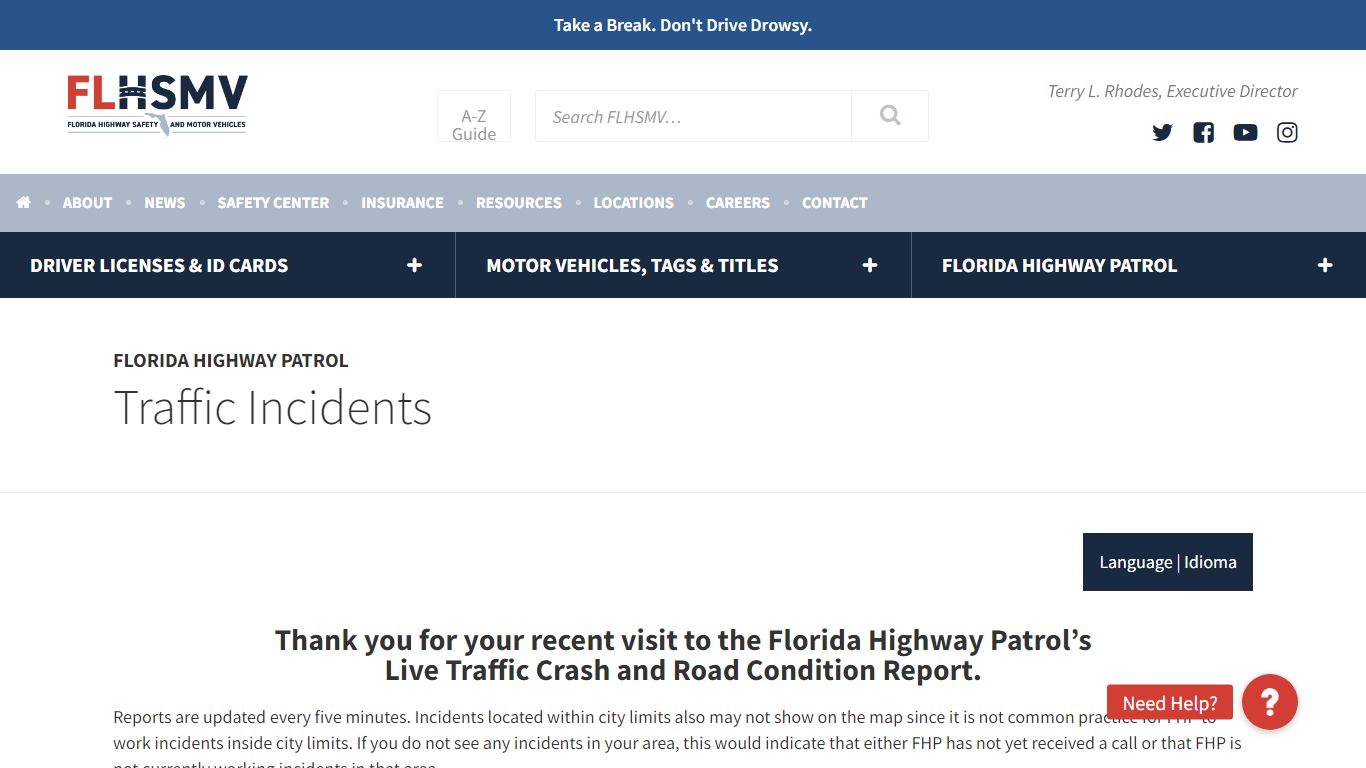 Traffic Incidents - Florida Highway Safety and Motor Vehicles